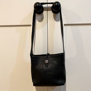 Brighton Black Leather Shoulder Bag